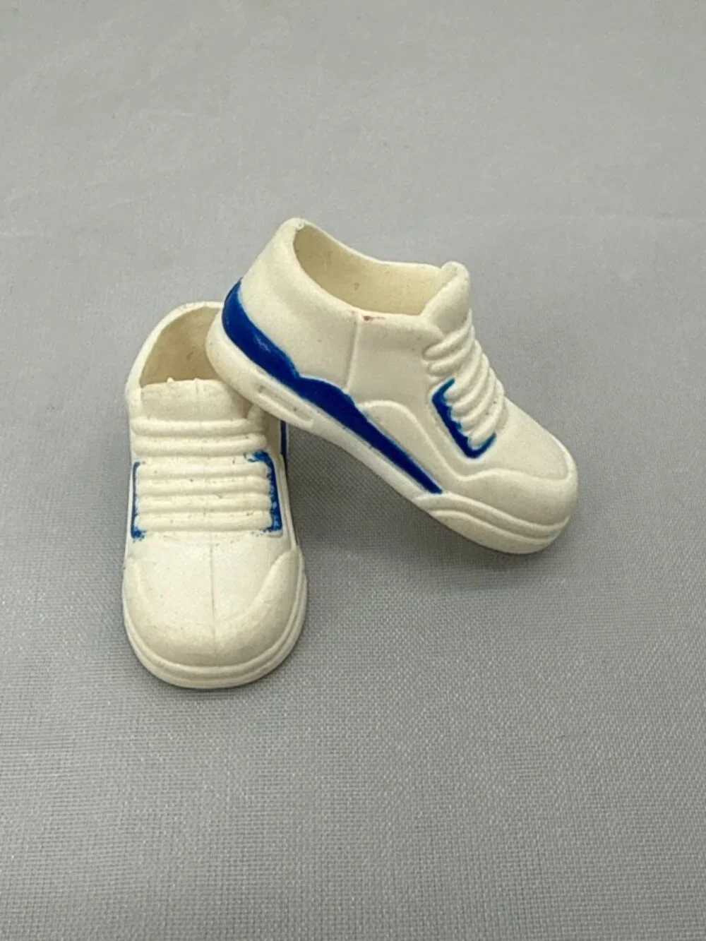 Vintage 80s Barbie Ken Doll White Blue Athletic Sneakers Shoes Cross Trainers